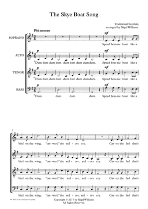 The Skye Boat Song, for SATB choir