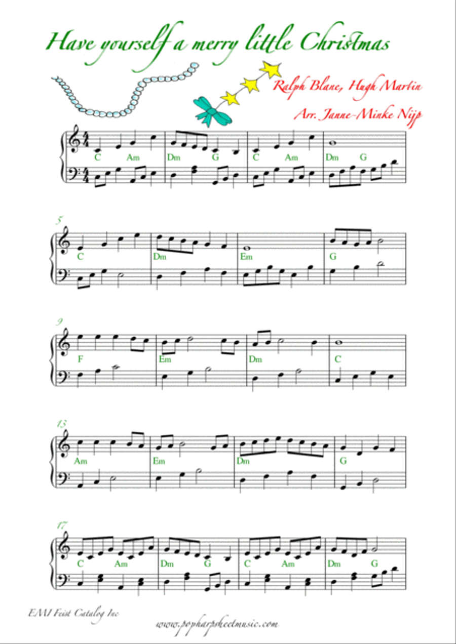 Have Yourself A Merry Little Christmas Harp scores gallery preview page 1