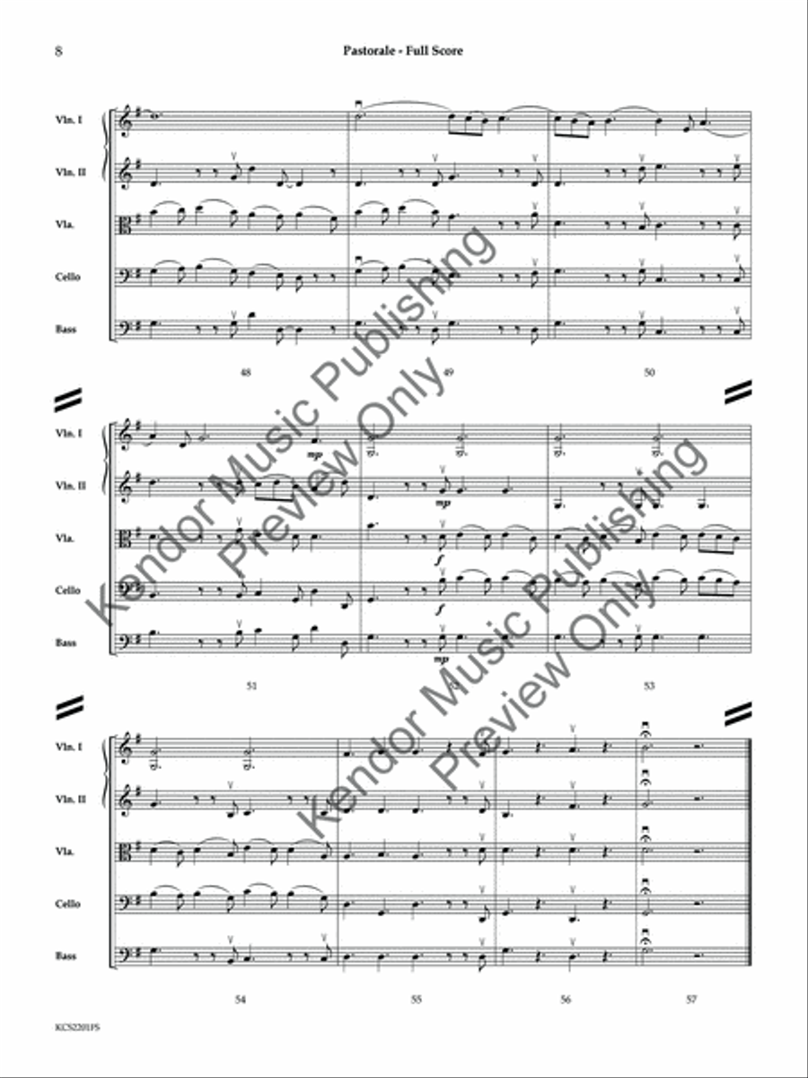 Pastorale (Score) Pastorale (Score) String Orchestra scores gallery preview page 9