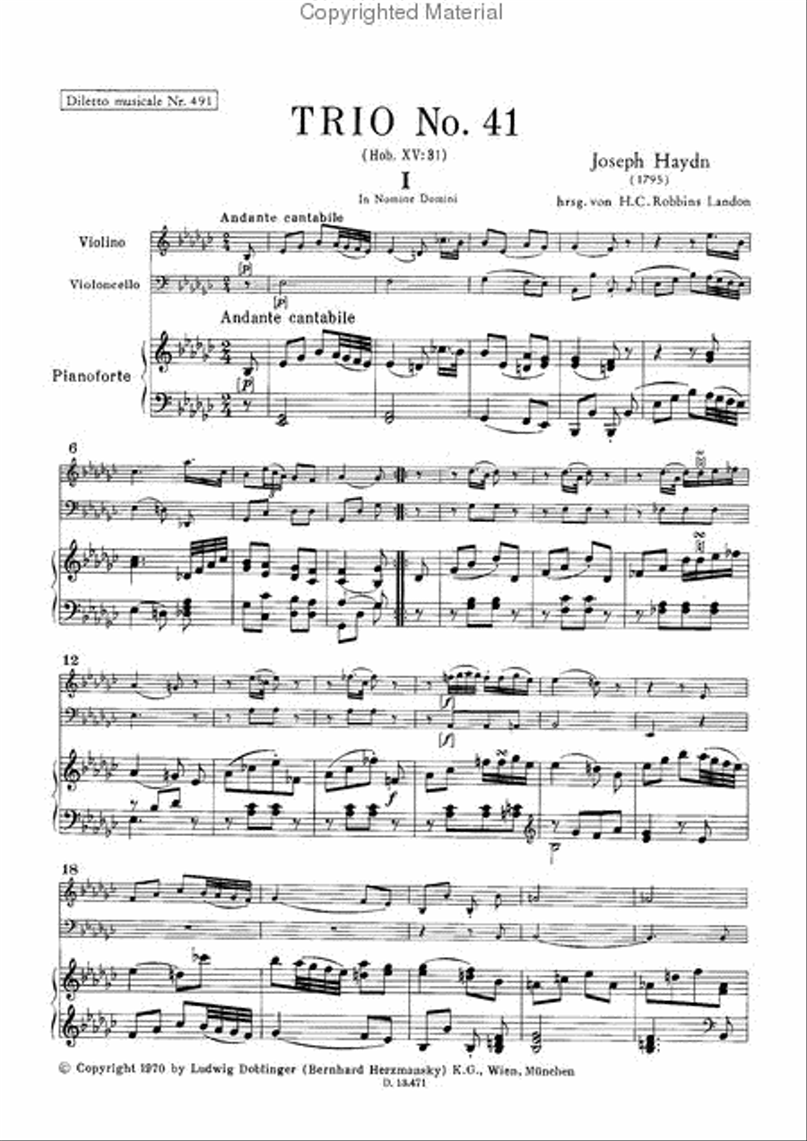 Klaviertrio Nr. 41 es-moll Piano Trio scores gallery preview page 2