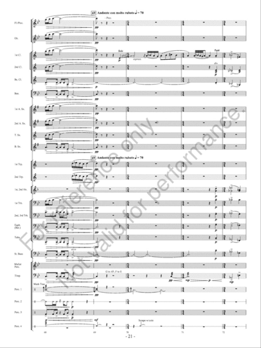The Ocean Of Fire The Ocean Of Fire Concert Band scores gallery preview page 22
