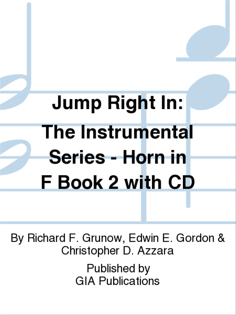 Jump Right In: Student Book 2 - French Horn (Book with CD) Concert Band Methods scores gallery preview page 1