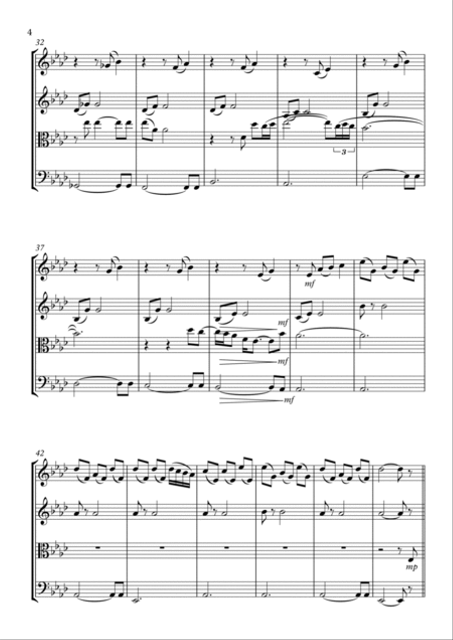 Three Times A Lady String Quartet scores gallery preview page 4