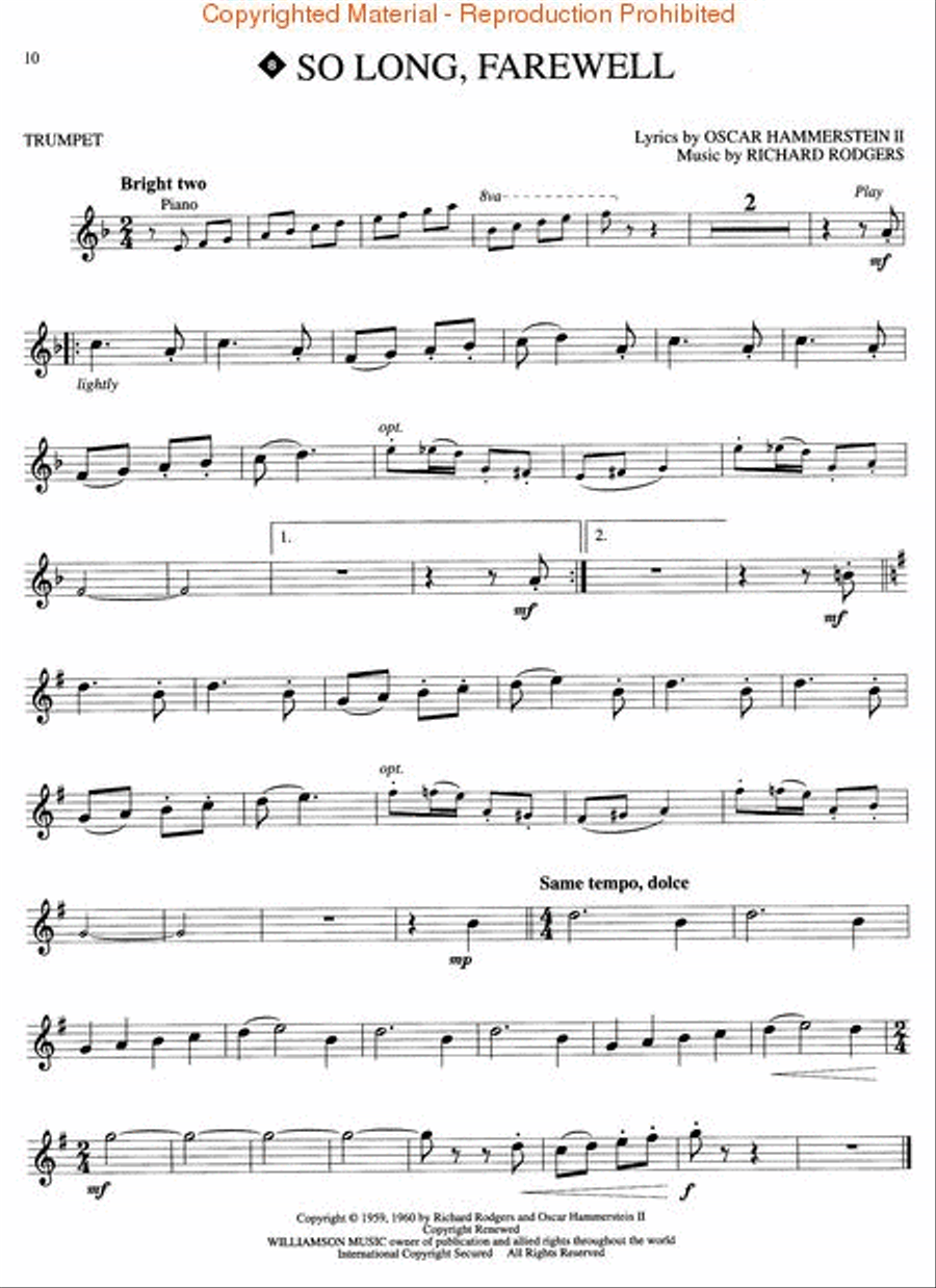 The Sound of Music - Instrumental Solos for Trumpet (with CD)
