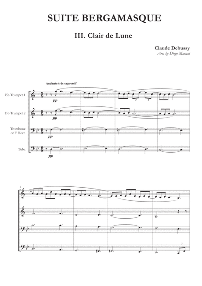 Clair de Lune from "Suite Bergamasque" for Brass Quartet image number null