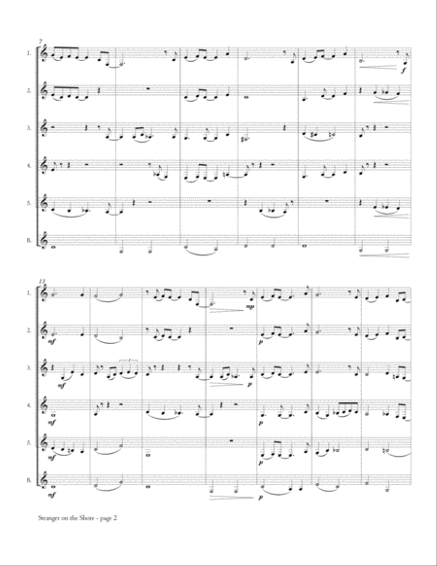 Stranger On The Shore Woodwind Ensemble scores gallery preview page 3