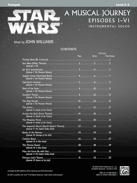 Star Wars I-VI Instrumental Solos - Trumpet