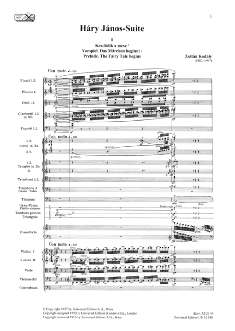 Hary Janos Suite Score scores gallery preview page 2
