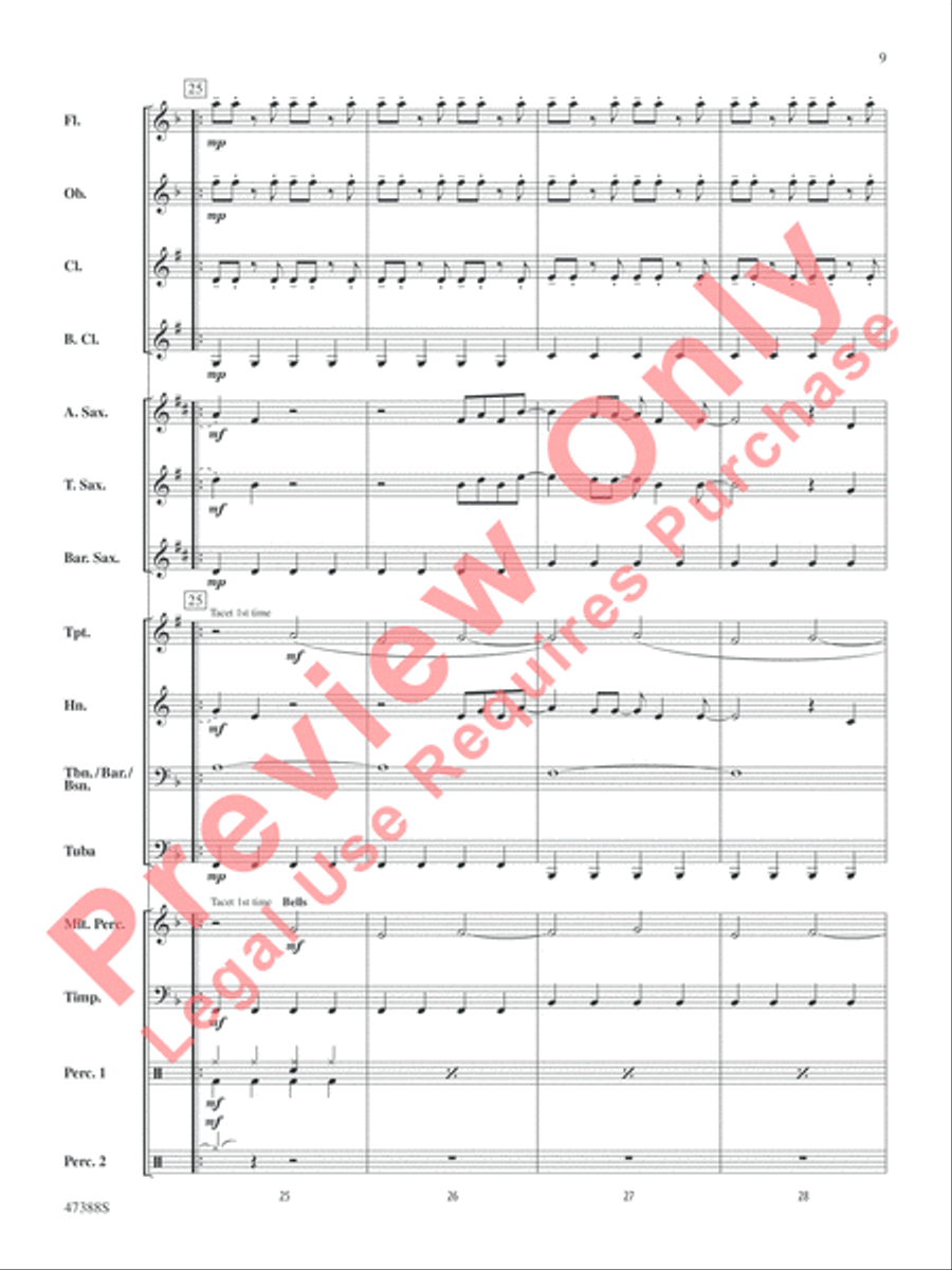 In My Blood Concert Band scores gallery preview page 10