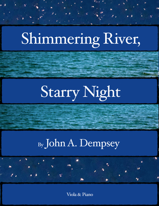 Book cover for Shimmering River, Starry Night (Viola and Piano)