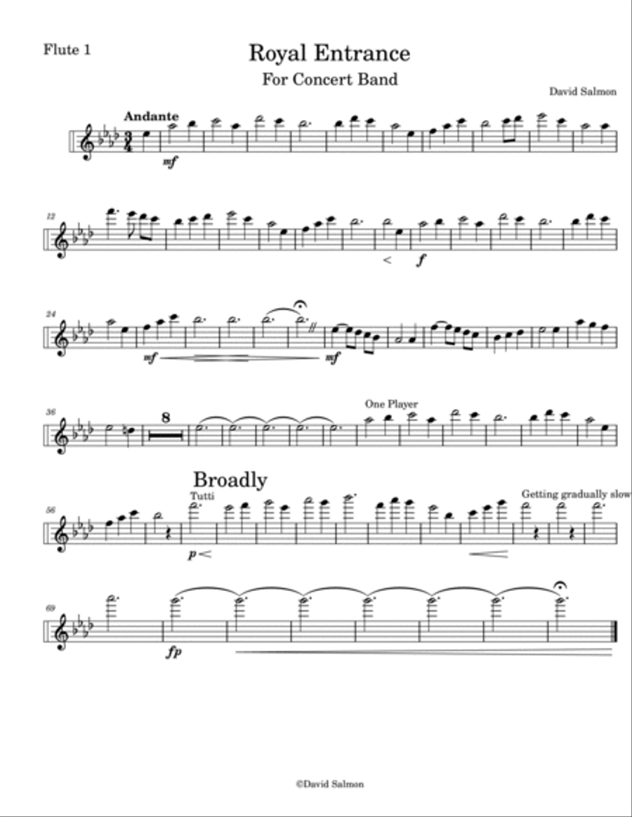 Royal Entrance Concert Band scores gallery preview page 4