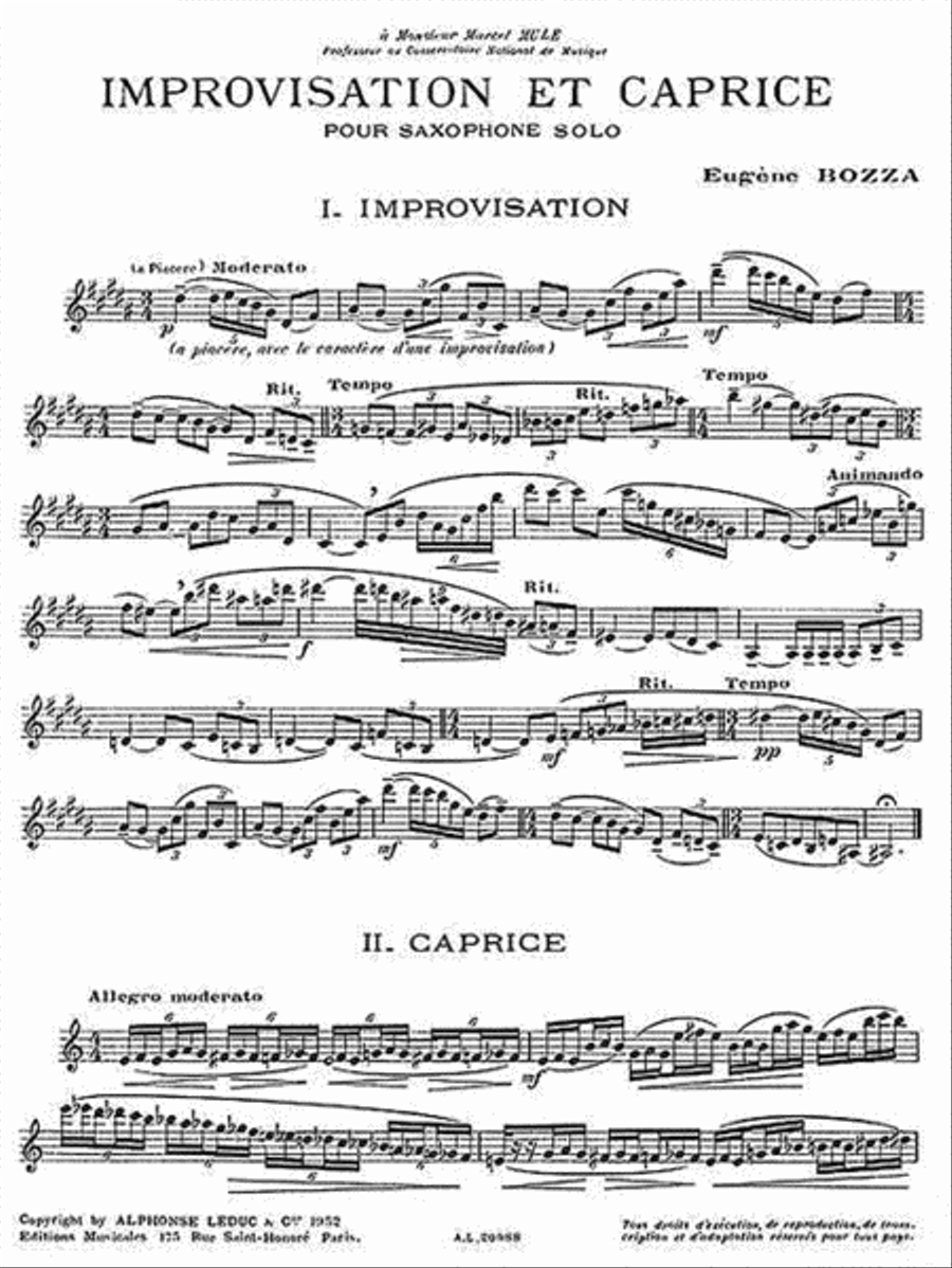 Improvisation et Caprice Saxophone Solo scores gallery preview page 3
