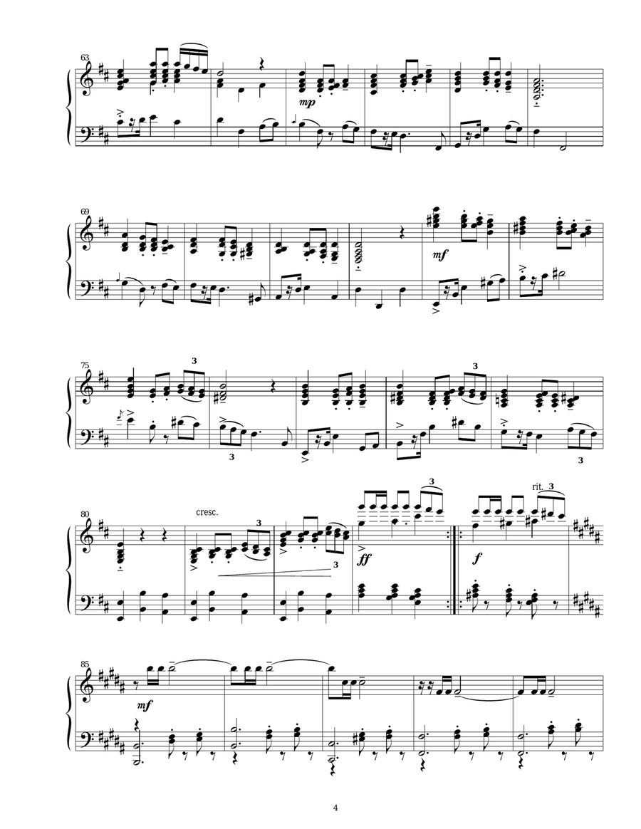 Patriot's Polonaise Piano Solo scores gallery preview page 4