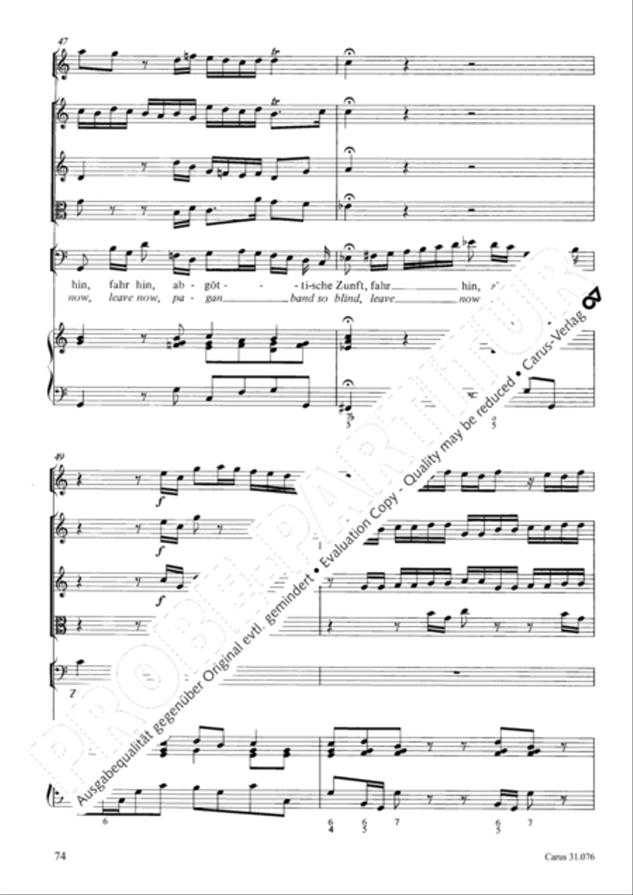 The heavens are telling the Father's glory (Die Himmel erzahlen die Ehre Gottes) 4-Part scores gallery preview page 75