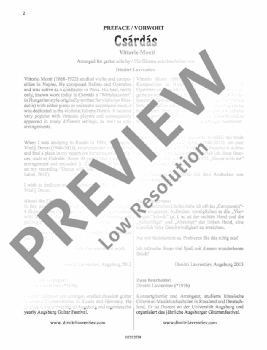 Csárdás Guitar scores gallery preview page 3