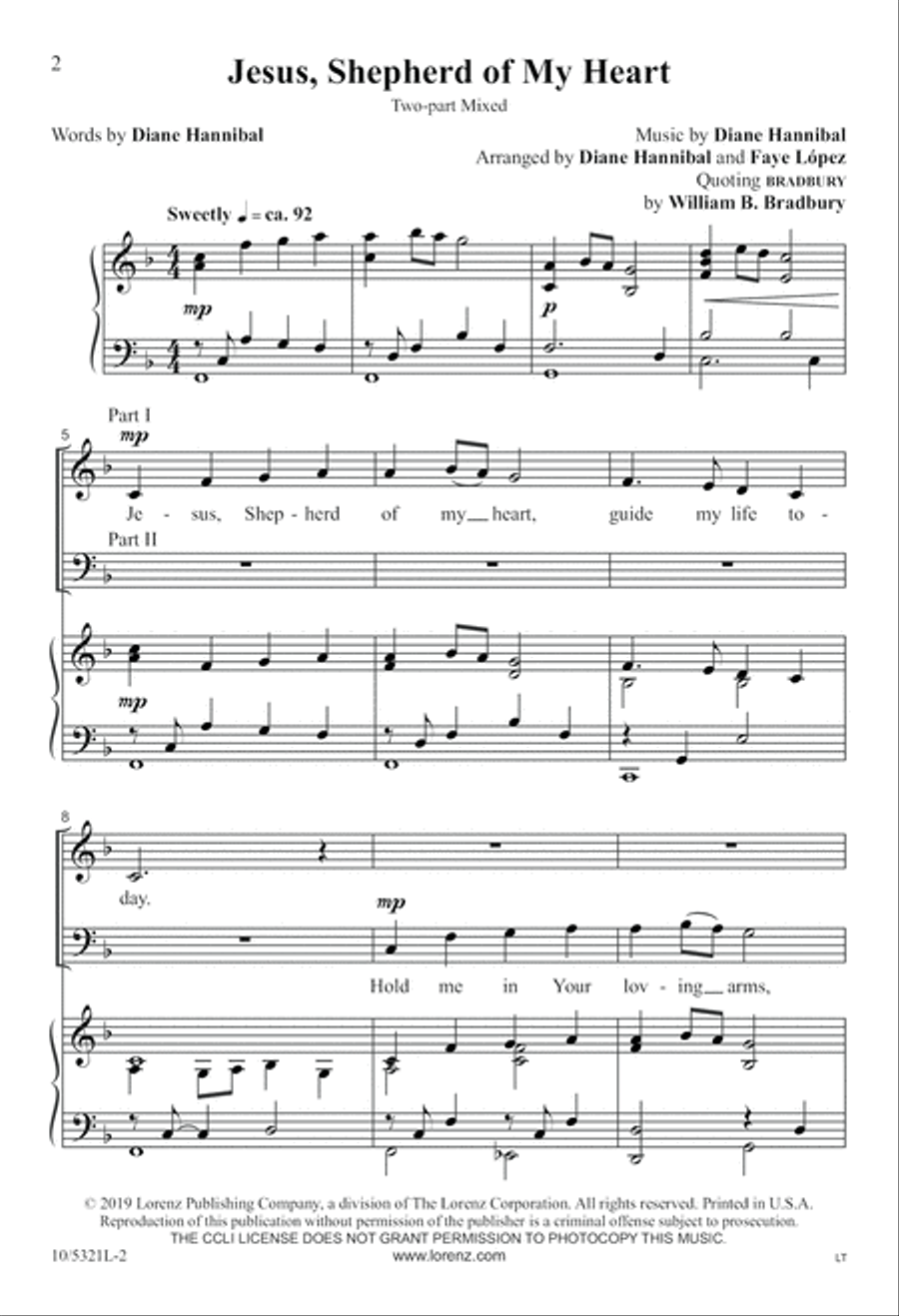 Jesus, Shepherd of My Heart 2-Part scores gallery preview page 2