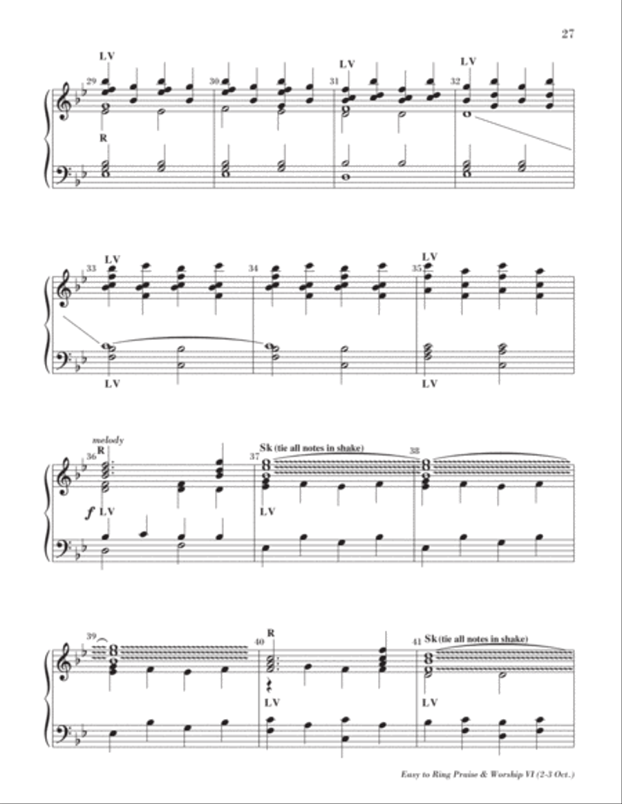 Easy to Ring Praise and Worship 3-Octaves scores gallery preview page 30
