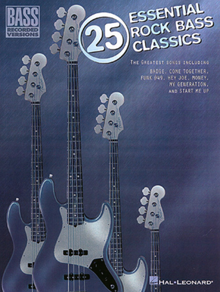 Book cover for 25 Essential Rock Bass Classics