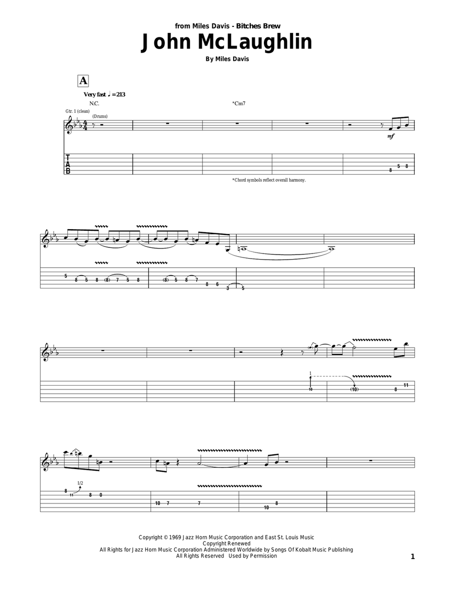 John McLaughlin Acoustic Guitar scores gallery preview page 1