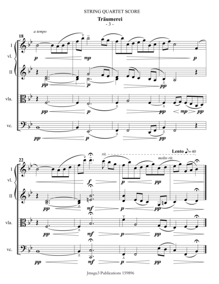 Schumann: Träumerei Op. 15 No. 7 for String Quartet image number null