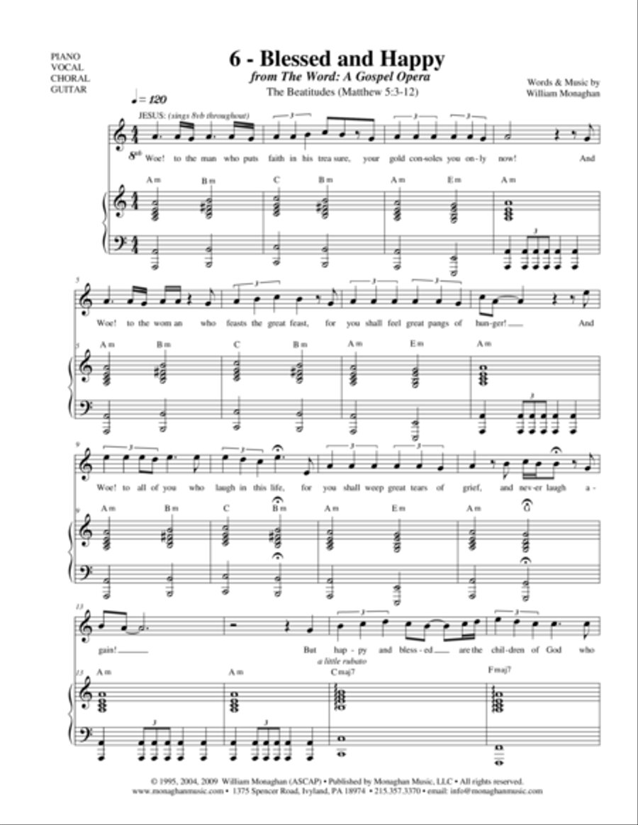 Blessed and Happy Choir scores gallery preview page 1