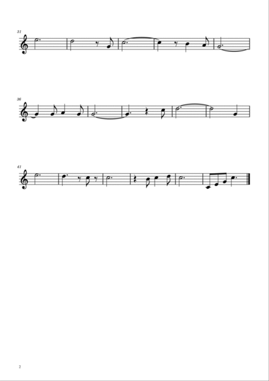O Holy Night - Baritone Sax Solo w/ Piano Baritone Saxophone scores gallery preview page 2