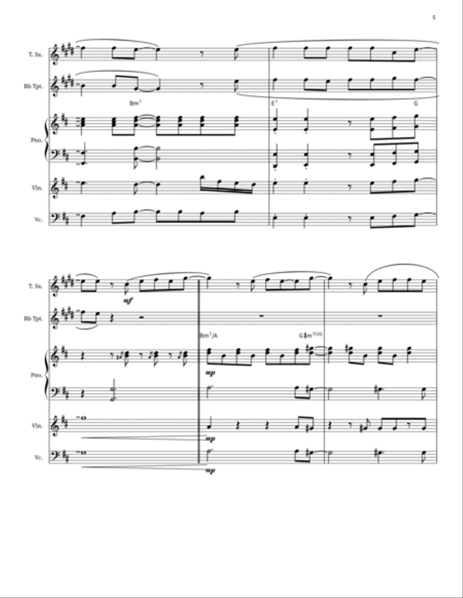 Ain't No Mountain High Enough Small Ensemble scores gallery preview page 5