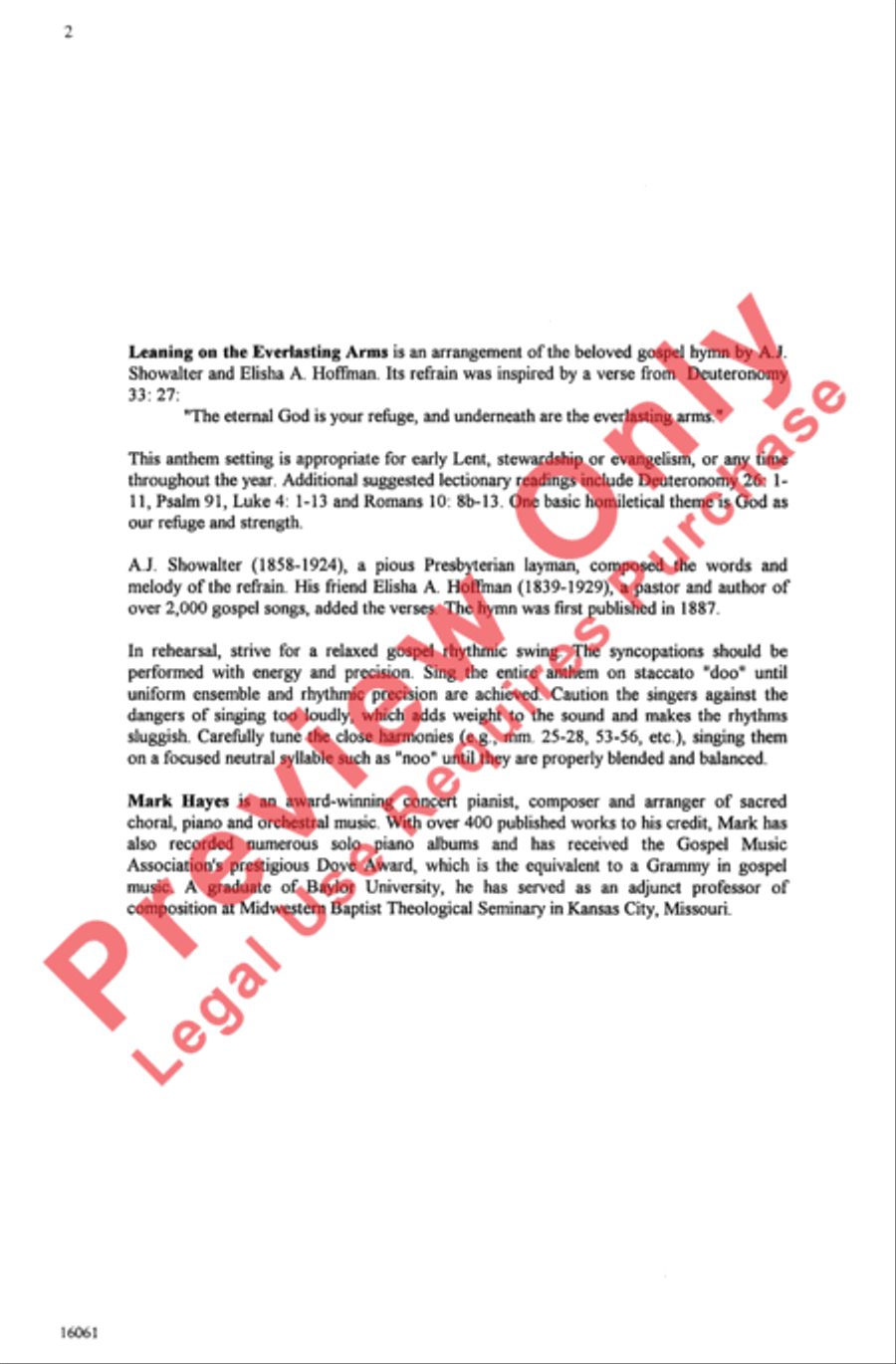 Leaning on the Everlasting Arms 4-Part scores gallery preview page 2