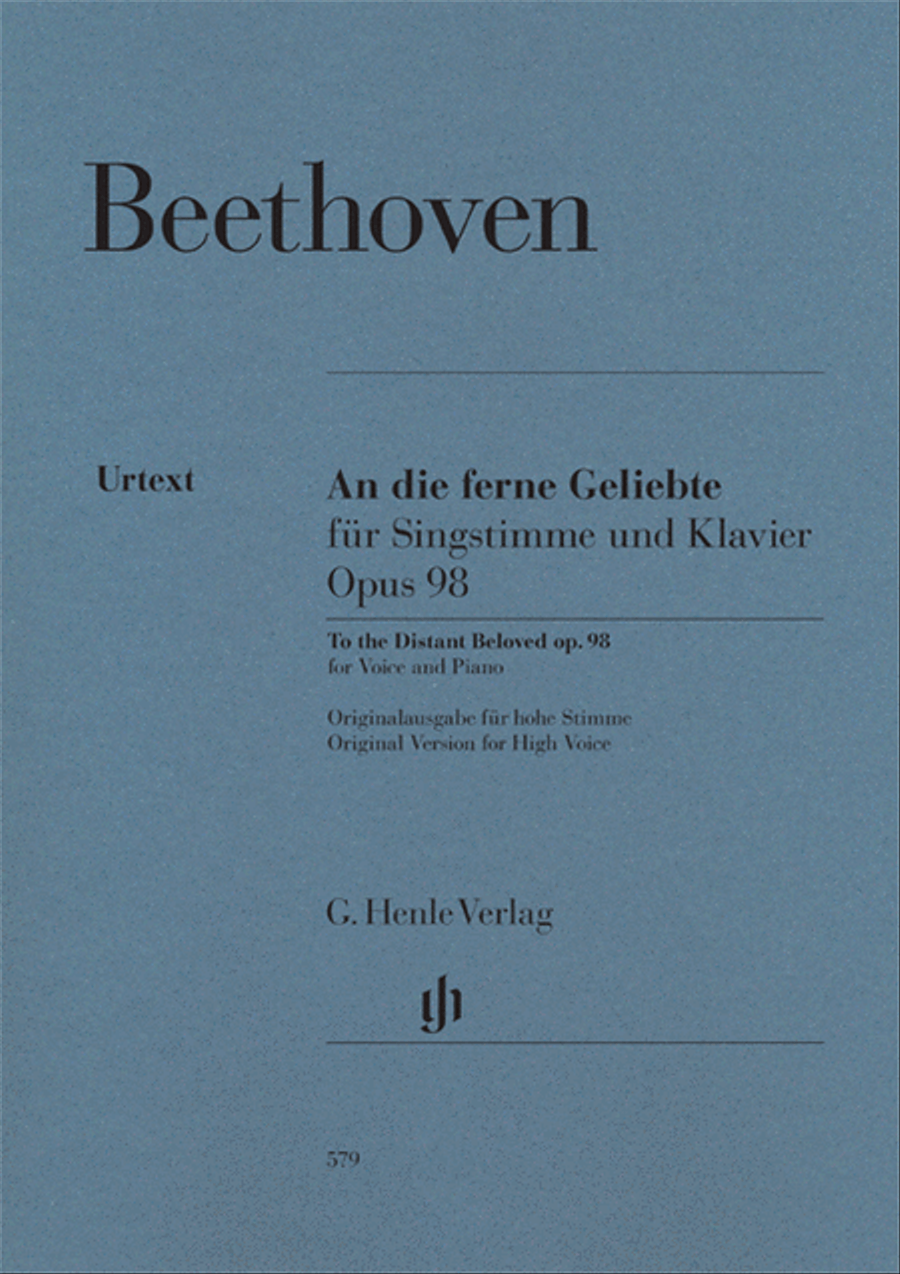 To the Distant Beloved, Op. 98 High Voice scores gallery preview page 1
