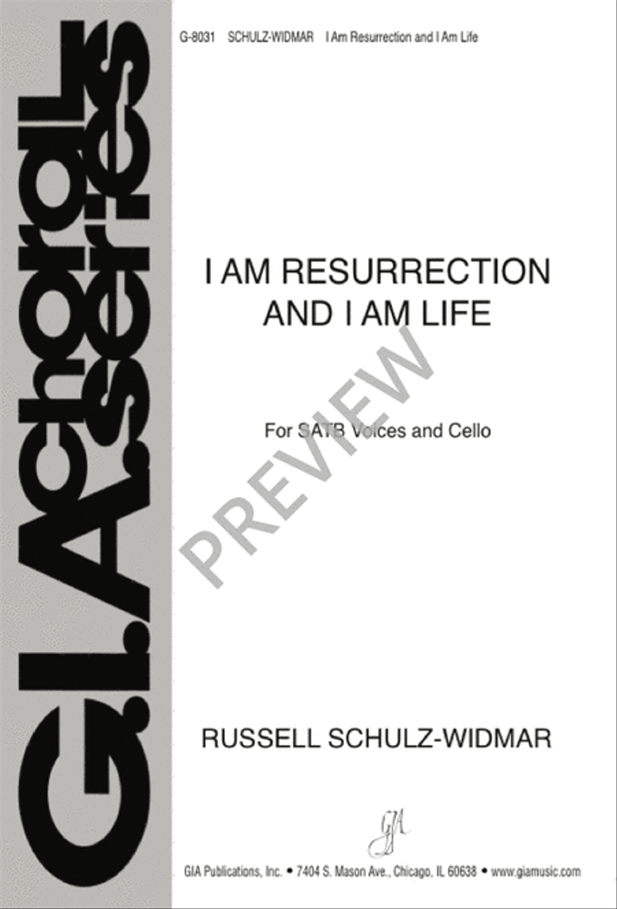 I Am Resurrection and I Am Life 4-Part scores gallery preview page 1