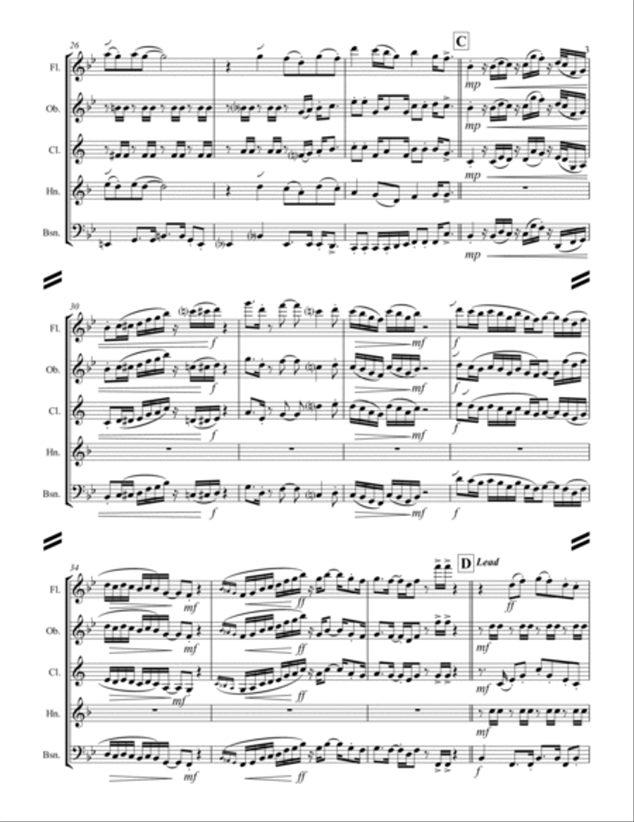Sir Duke Woodwind Quintet scores gallery preview page 4