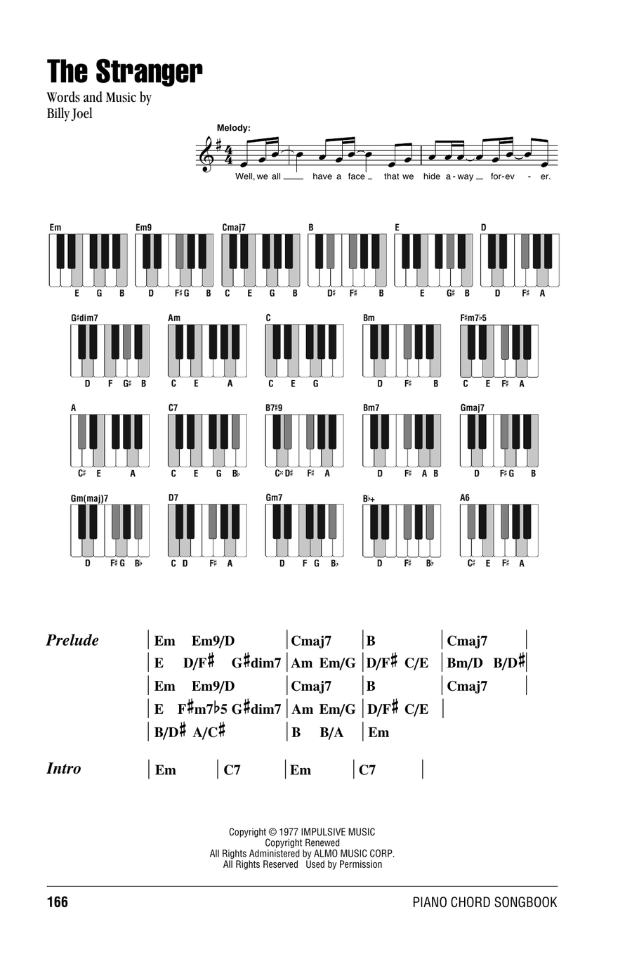 The Stranger Piano scores gallery preview page 1
