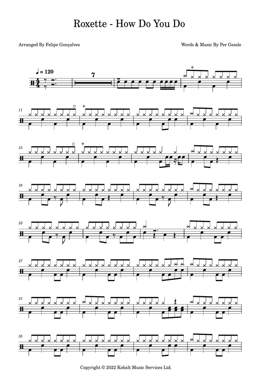 How Do You Do Drum Set scores gallery preview page 1
