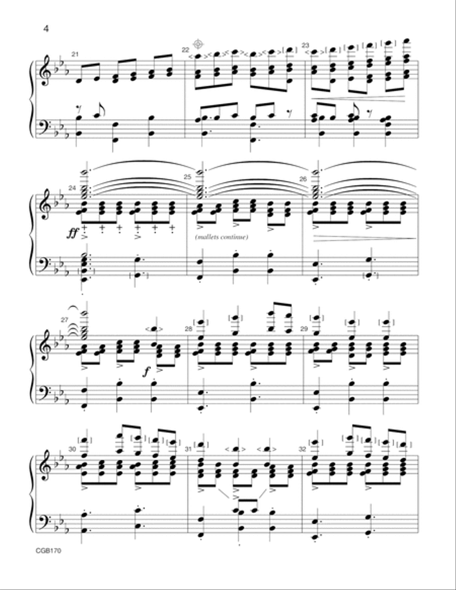 Let All Things Now Living Handbell Choir scores gallery preview page 4