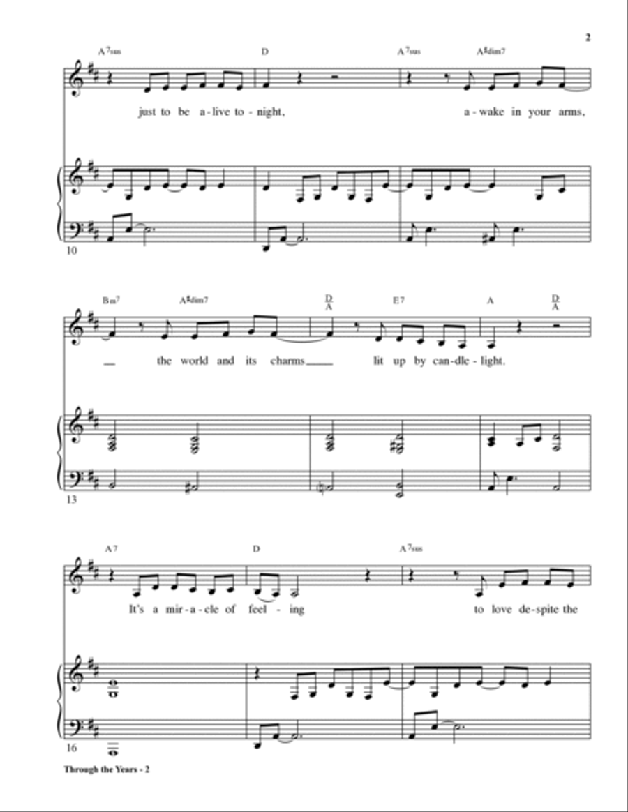Through the Years Through the Years Voice scores gallery preview page 2