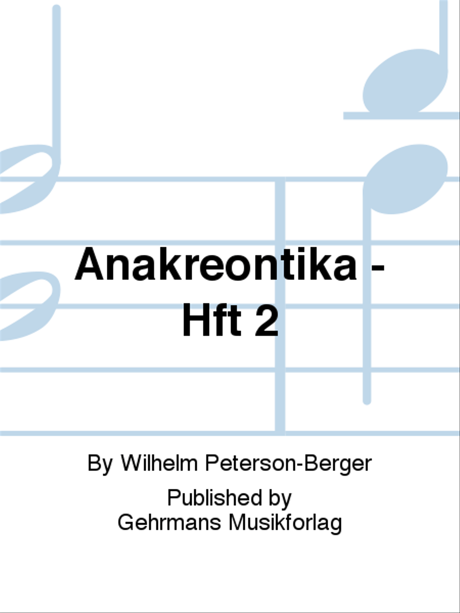 Anakreontika - Hft 2 Piano Solo scores gallery preview page 1