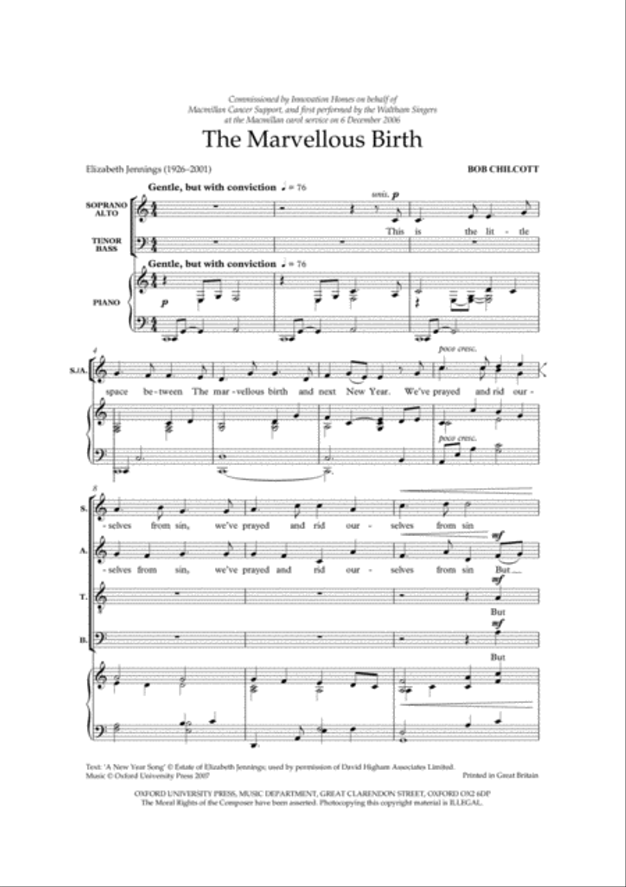 The Marvellous Birth The Marvellous Birth 4-Part scores gallery preview page 2