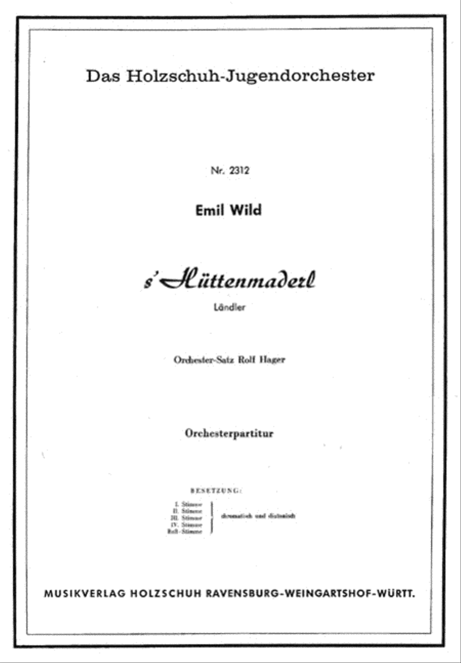 Hüttenmaderl Accordion Orchestra scores gallery preview page 1