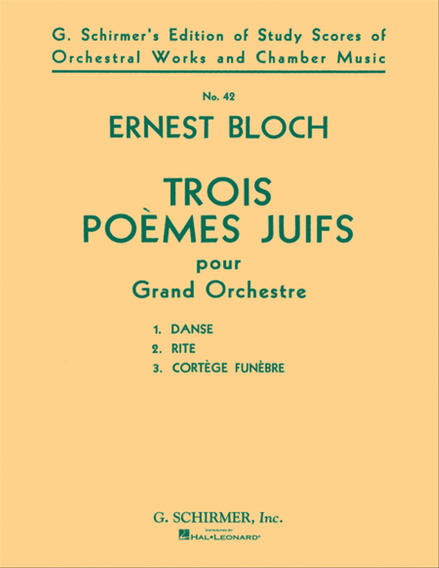 Trois Poemes Juifs (3 Jewish Poems) Orchestra scores gallery preview page 1
