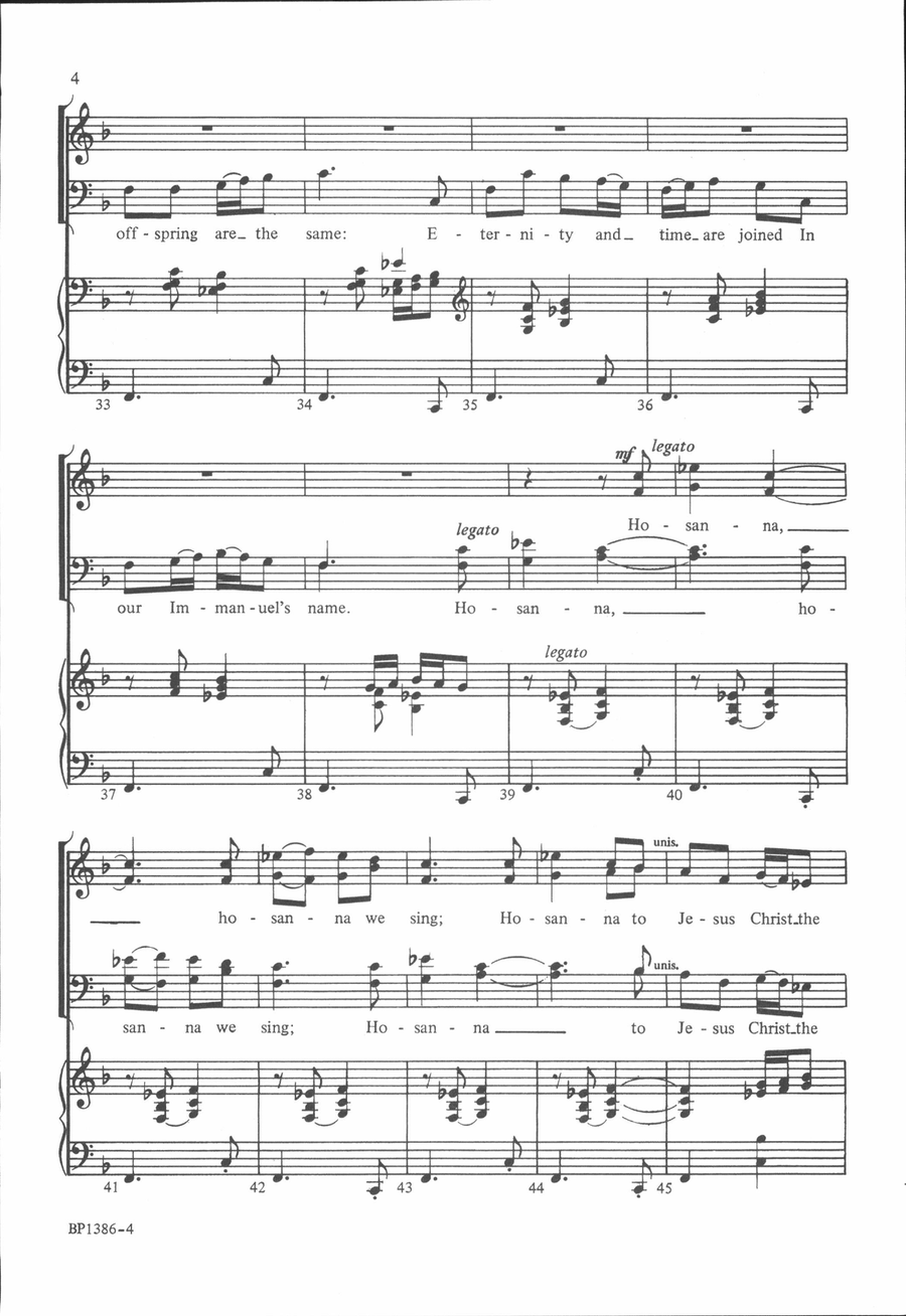 Hosanna! Hosanna! 4-Part scores gallery preview page 4