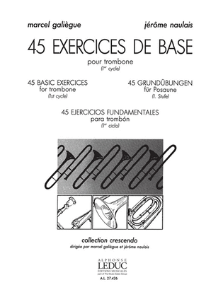 Book cover for 45 Basic Exercices - Level 1 (trombone)