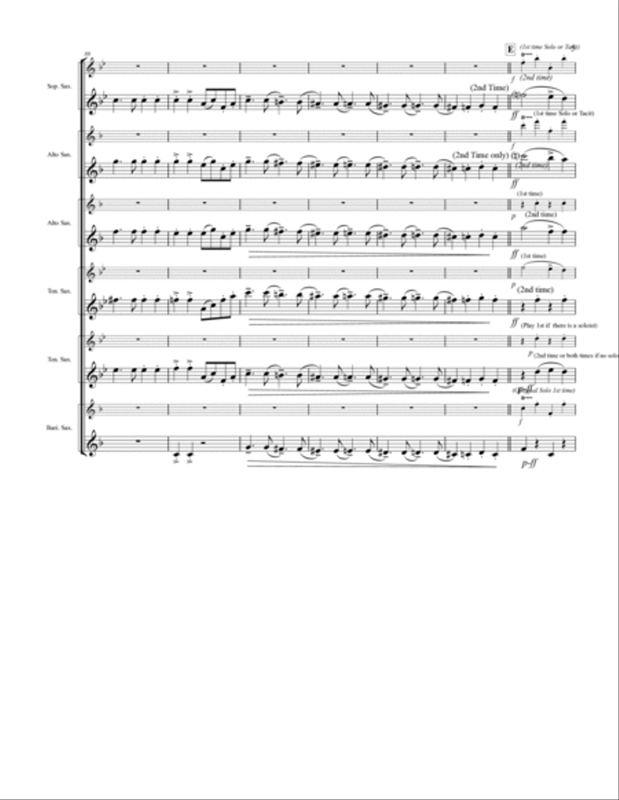 March - The Stars and Stripes Forever (for Saxophone Quintet SATTB or AATTB) Saxophone Quintet scores gallery preview page 6