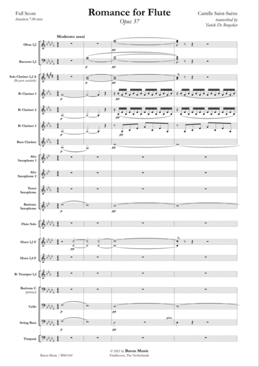 Romance for Flute Concert Band scores gallery preview page 2
