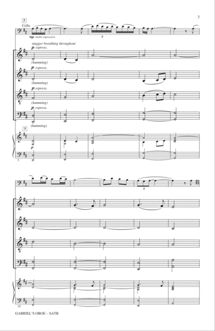 Gabriel's Oboe (from The Mission) (arr. Craig Hella Johnson) 4-Part scores gallery preview page 2