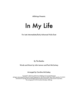 Book cover for In My Life