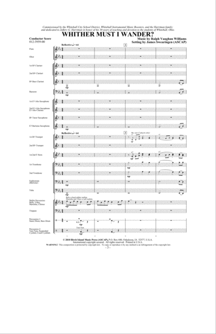 Whither Must I Wander? Concert Band scores gallery preview page 2