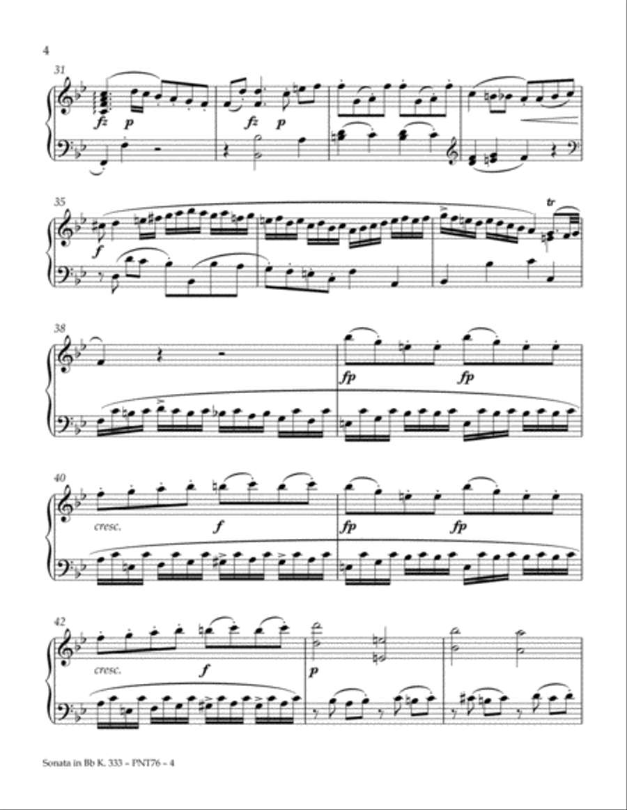 Sonata in Bb Major (K. 333) Sonata in Bb Major (K. 333) Piano Method scores gallery preview page 4