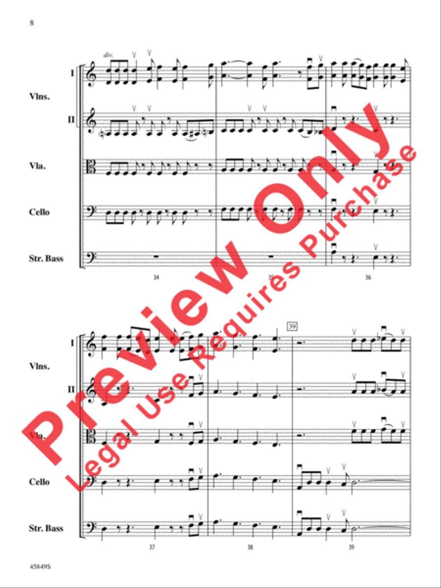 American Salute String Orchestra scores gallery preview page 8
