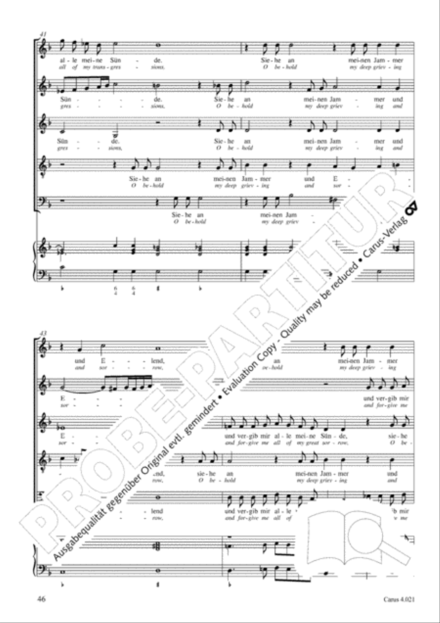 Schein: Israelsbrunnlein. Fontana d'Israel. Complete edition Choir scores gallery preview page 53