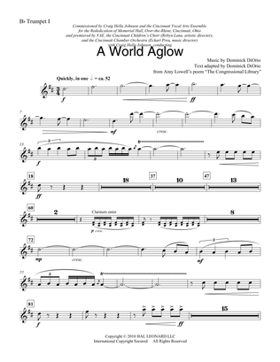 Book cover for A World Aglow - Bb Trumpet 1